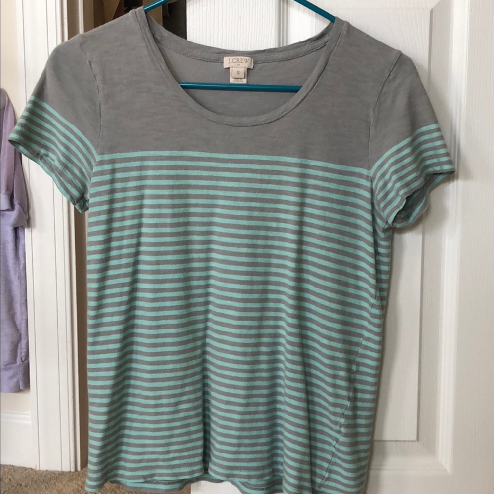 J crew tee shirt stripped